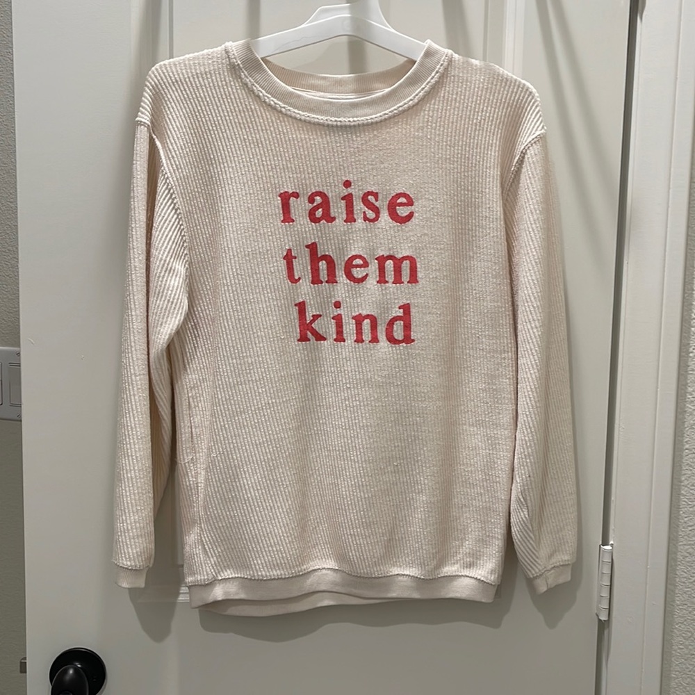 Cream waffle knit long sleeve size xs from pink lily